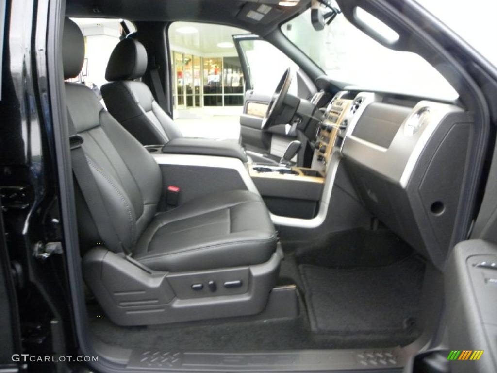 Black Interior 2011 Ford F150 Lariat SuperCrew 4x4 Photo #41567743
