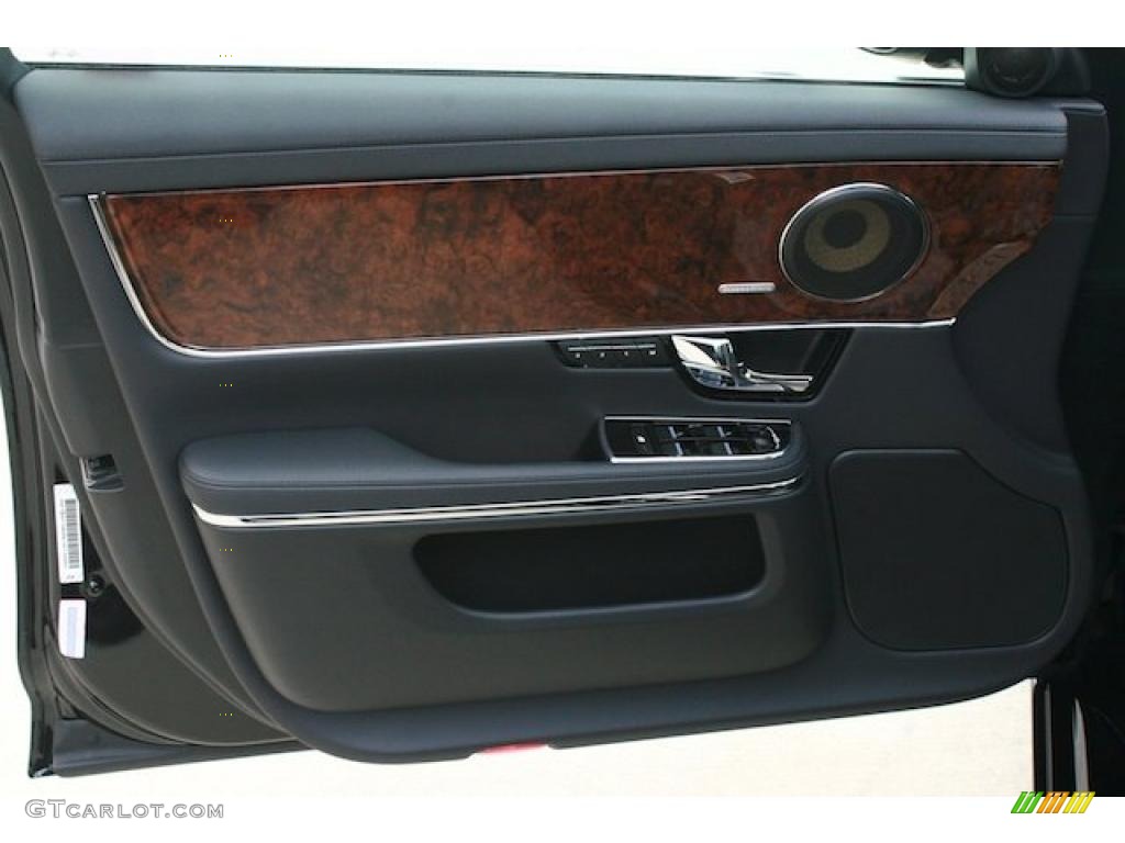 2011 Jaguar XJ XJ Jet Black/Jet Black Door Panel Photo #41568535