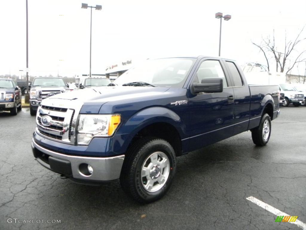 Dark Blue Pearl Metallic 2011 Ford F150 XLT SuperCab 4x4 Exterior Photo #41568603