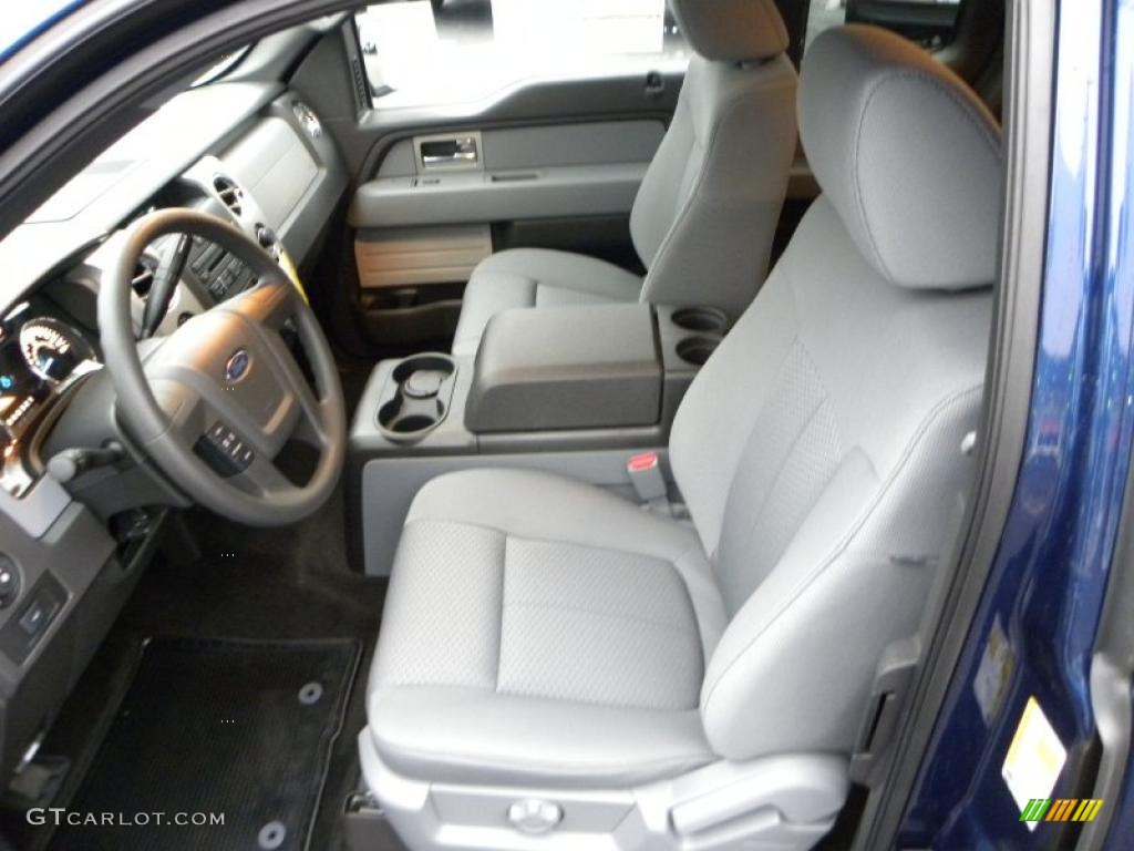 Steel Gray Interior 2011 Ford F150 XLT SuperCab 4x4 Photo #41568915