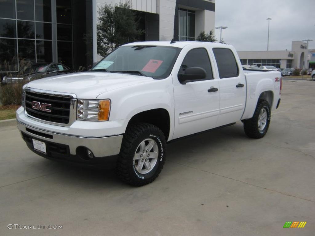 Summit White 2011 GMC Sierra 1500 SLE Crew Cab 4x4 Exterior Photo #41570967