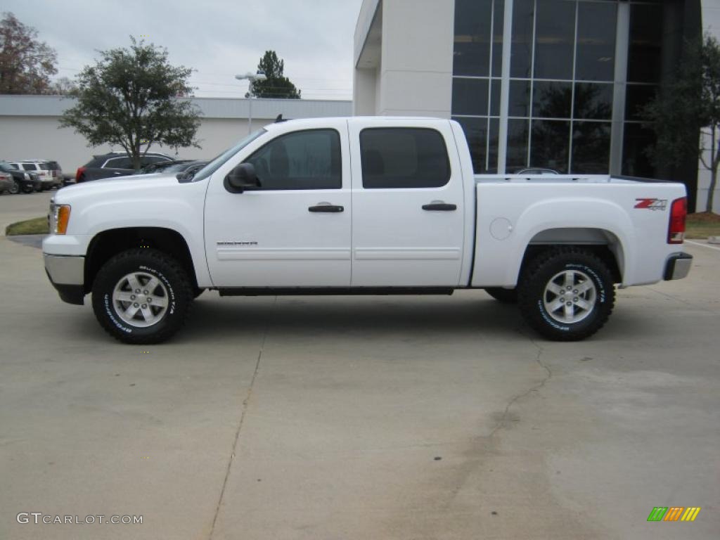 Summit White 2011 GMC Sierra 1500 SLE Crew Cab 4x4 Exterior Photo #41570975