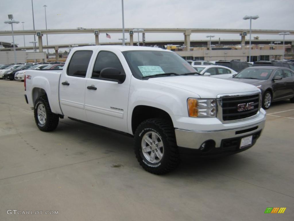 Summit White 2011 GMC Sierra 1500 SLE Crew Cab 4x4 Exterior Photo #41571031