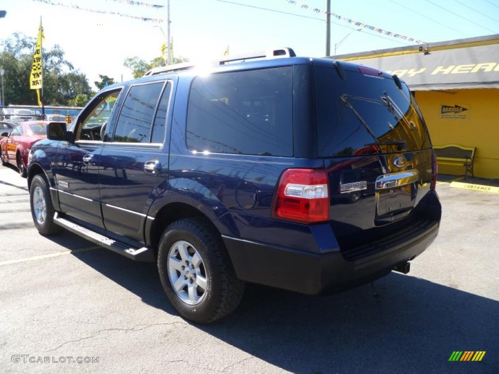 2007 Expedition XLT - Dark Blue Pearl Metallic / Camel photo #4