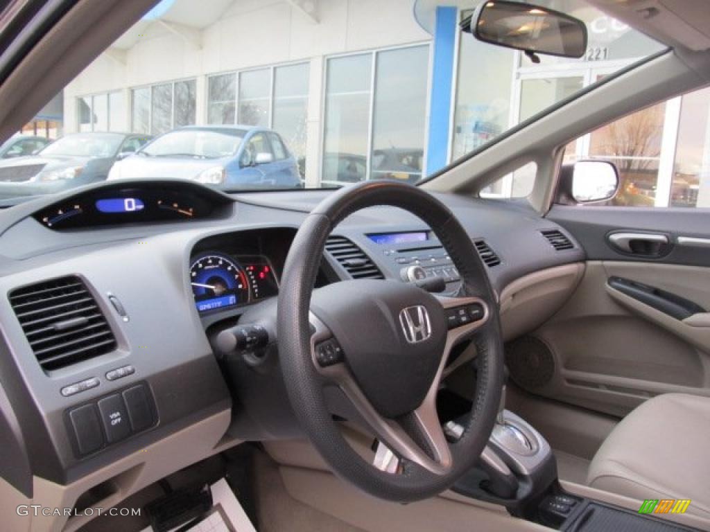 2009 Honda Civic EX-L Sedan Beige Dashboard Photo #41572967