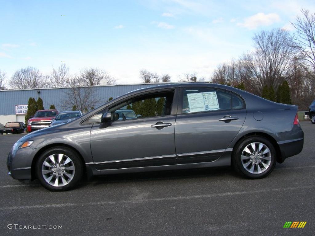 Polished Metal Metallic 2010 Honda Civic EX Sedan Exterior Photo #41576623