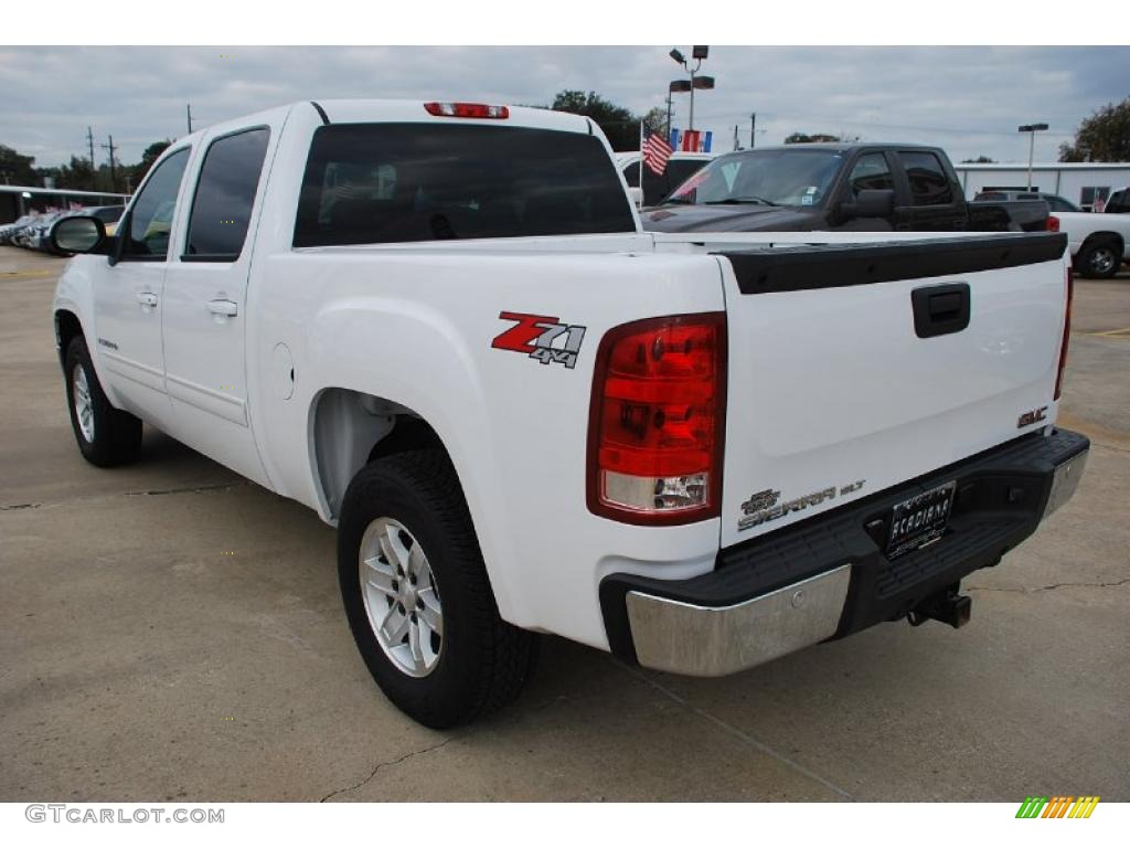 Summit White 2008 GMC Sierra 1500 SLT Crew Cab 4x4 Exterior Photo #41577915