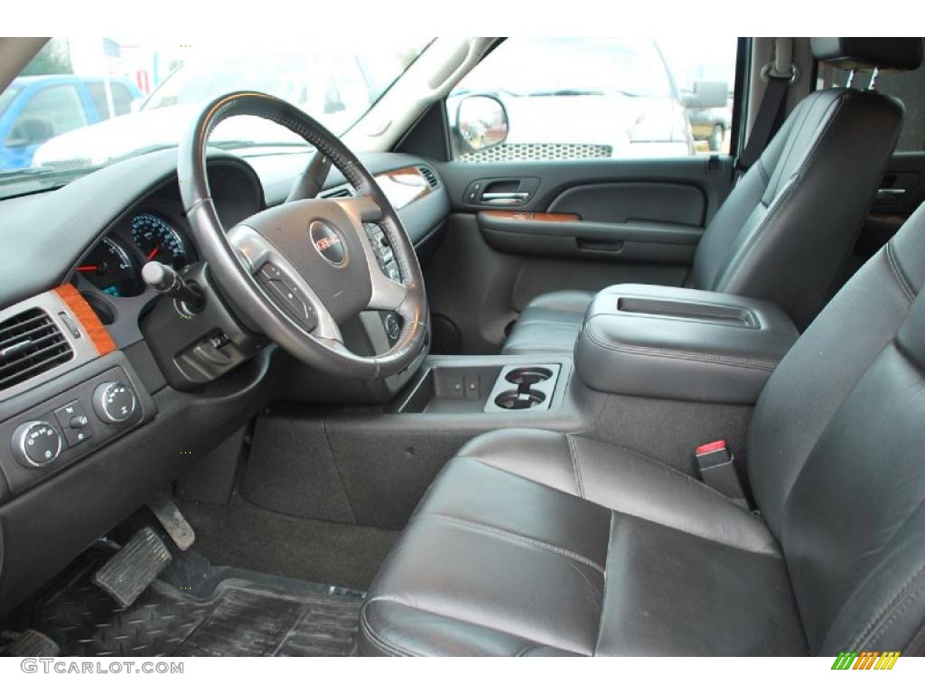 Ebony Interior 2008 GMC Sierra 1500 SLT Crew Cab 4x4 Photo #41578131