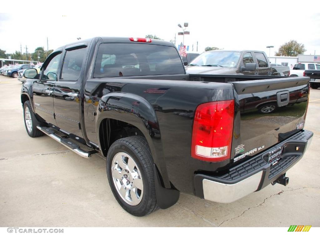 2010 Sierra 1500 SLE Crew Cab - Onyx Black / Dark Titanium/Light Titanium photo #3