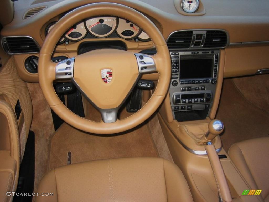 2008 Porsche 911 Carrera S Cabriolet Sand Beige Dashboard Photo #41579547