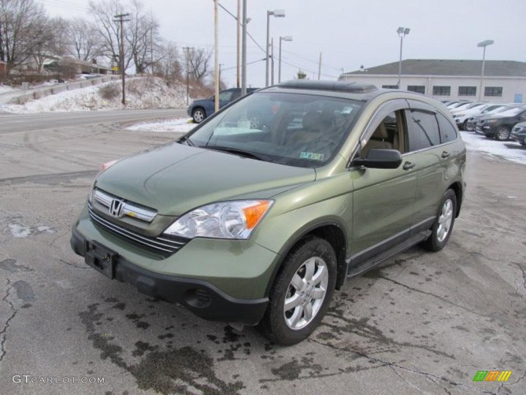 2007 CR-V EX 4WD - Green Tea Metallic / Ivory photo #6