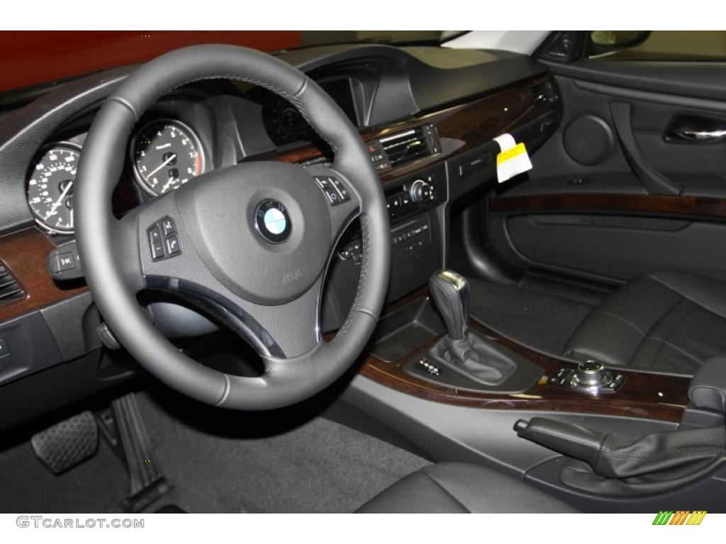 Black Dakota Leather Interior 2011 BMW 3 Series 328i Coupe Photo #41582607