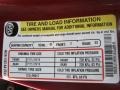 2005 Ford Five Hundred Limited Info Tag