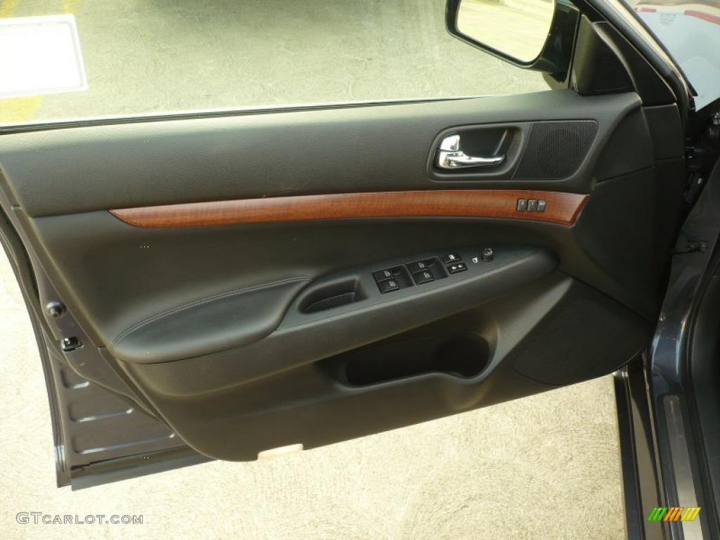 2007 Infiniti G 35 Journey Sedan Graphite Black Door Panel Photo #41587155