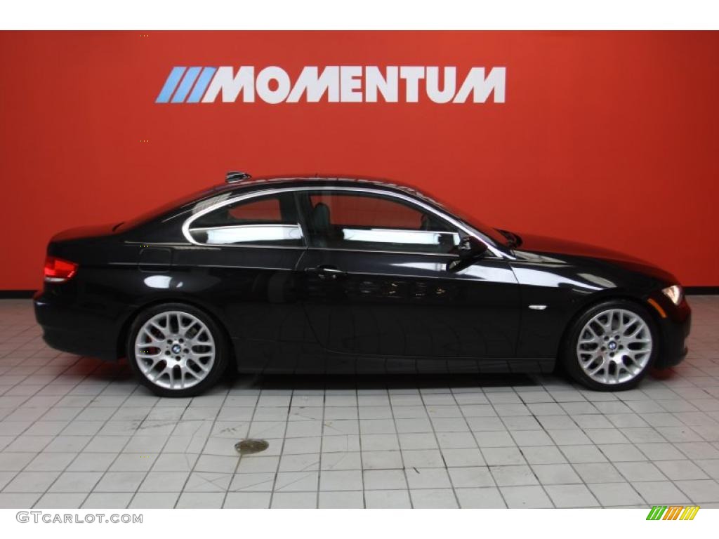 2008 3 Series 328i Coupe - Black Sapphire Metallic / Black photo #4