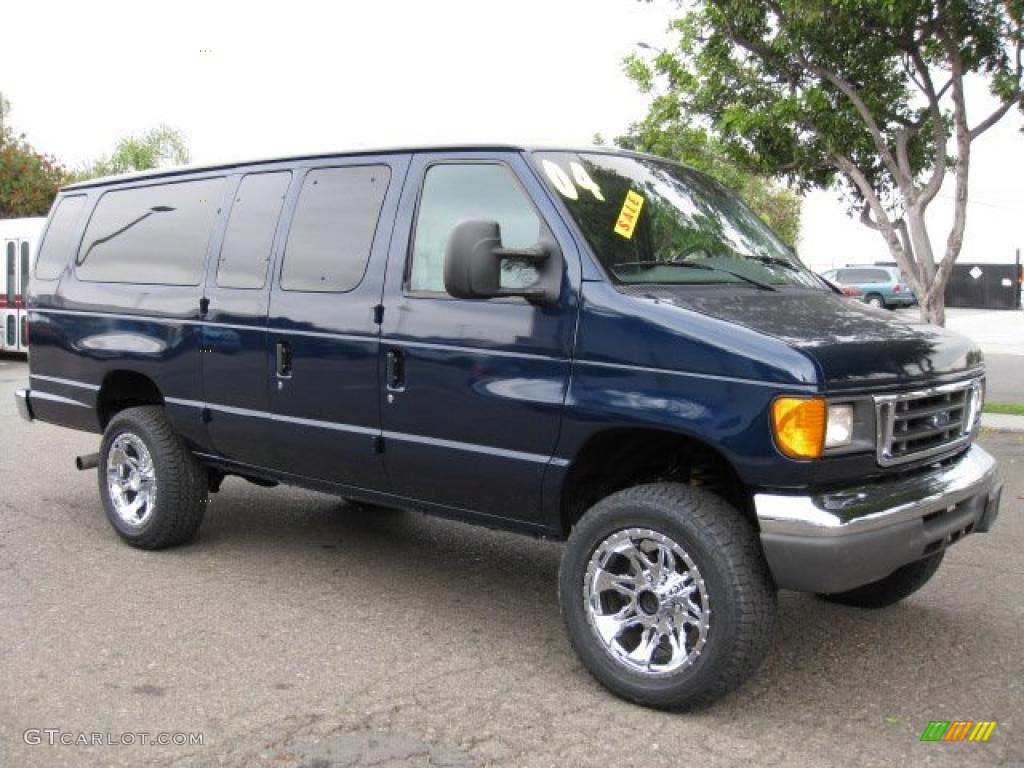 True Blue Metallic Ford E Series Van