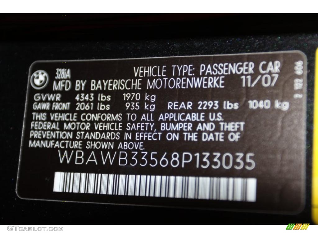 2008 3 Series 328i Coupe - Black Sapphire Metallic / Black photo #8