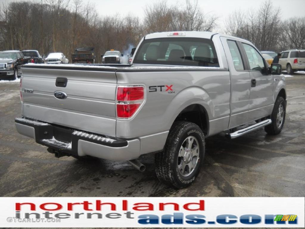 2010 F150 STX SuperCab 4x4 - Ingot Silver Metallic / Medium Stone photo #6