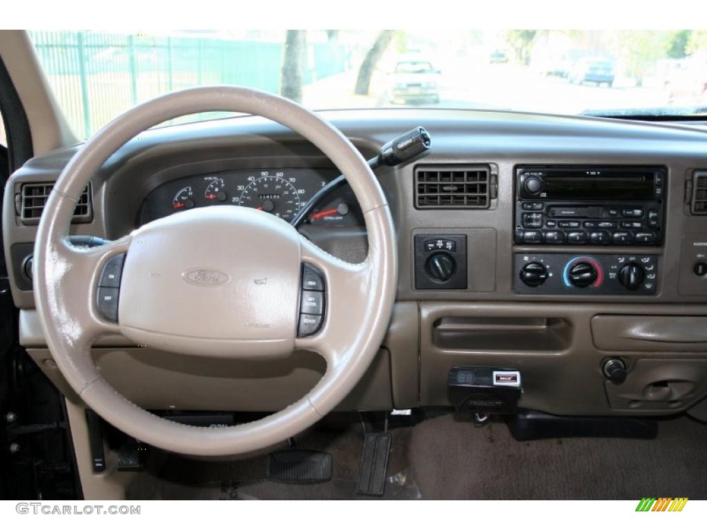 2000 Ford F350 Super Duty Lariat Extended Cab 4x4 Medium Parchment Dashboard Photo #41595351