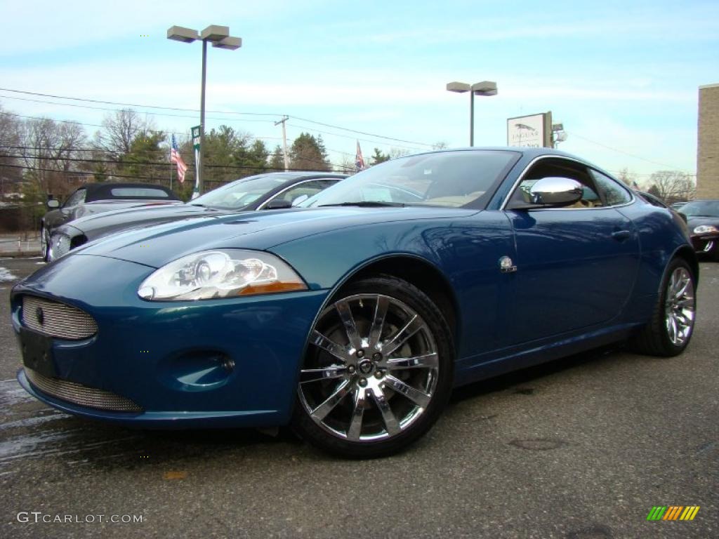 2007 XK XK8 Coupe - Blue Prism Pearl / Caramel photo #1