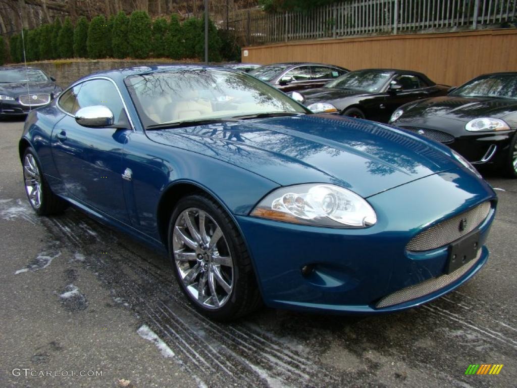 Blue Prism Pearl 2007 Jaguar XK XK8 Coupe Exterior Photo #41596117