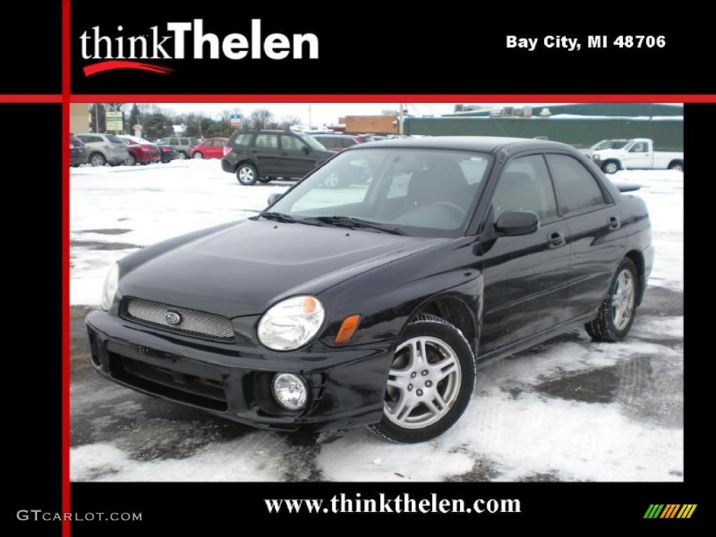 2002 Impreza 2.5 RS Sedan - Midnight Black Pearl / Black photo #1