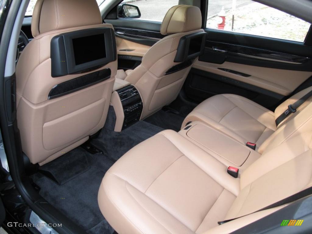 Saddle/Black Nappa Leather Interior 2010 BMW 7 Series 760Li Sedan Photo #41598833