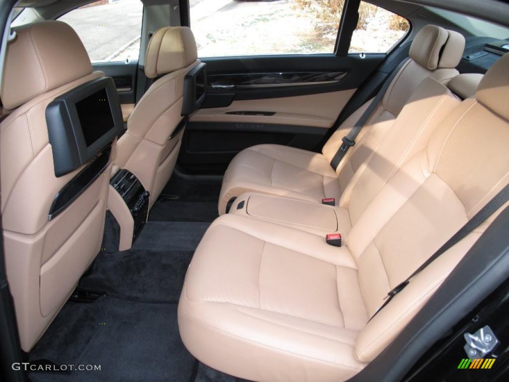 Saddle/Black Nappa Leather Interior 2010 BMW 7 Series 760Li Sedan Photo #41598845