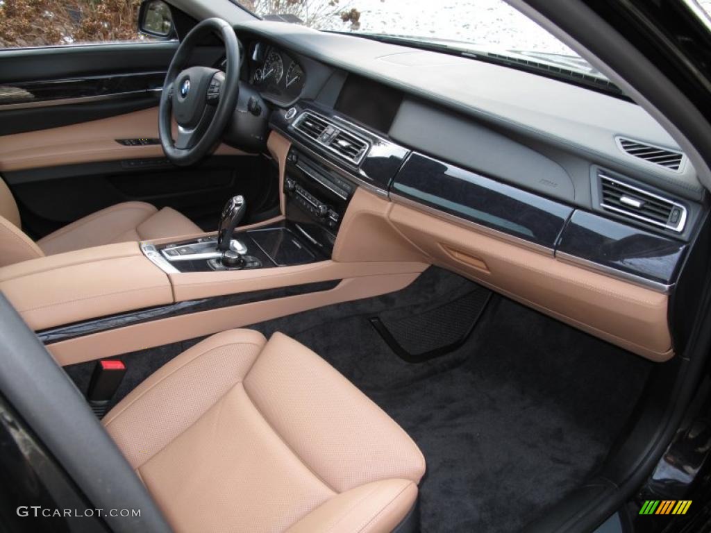 2010 BMW 7 Series 760Li Sedan Saddle/Black Nappa Leather Dashboard Photo #41598877