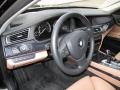 Saddle/Black Nappa Leather 2010 BMW 7 Series 760Li Sedan Steering Wheel