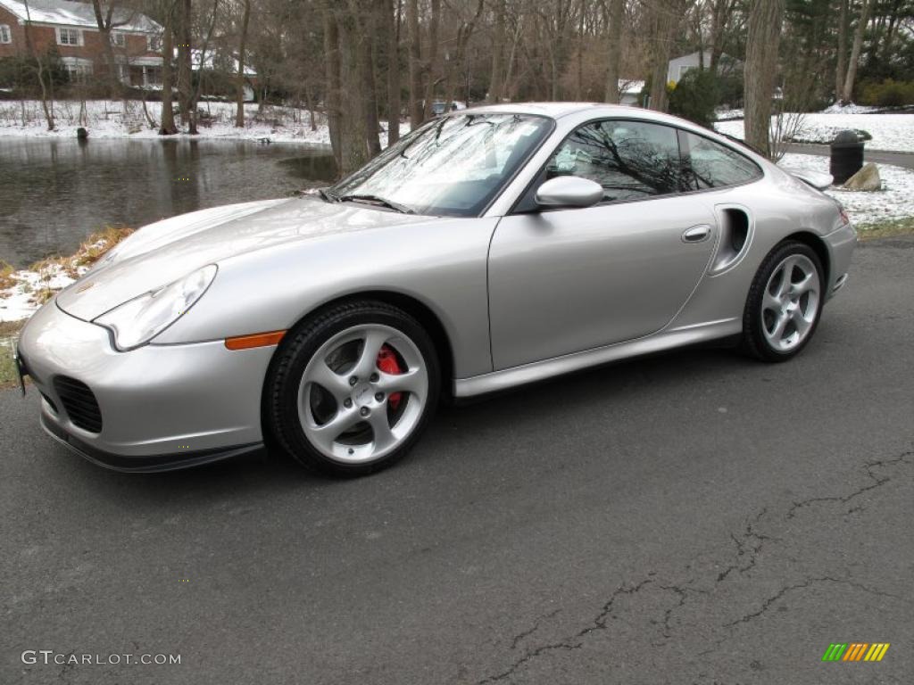 Arctic Silver Metallic 2002 Porsche 911 Turbo Coupe Exterior Photo #41598941