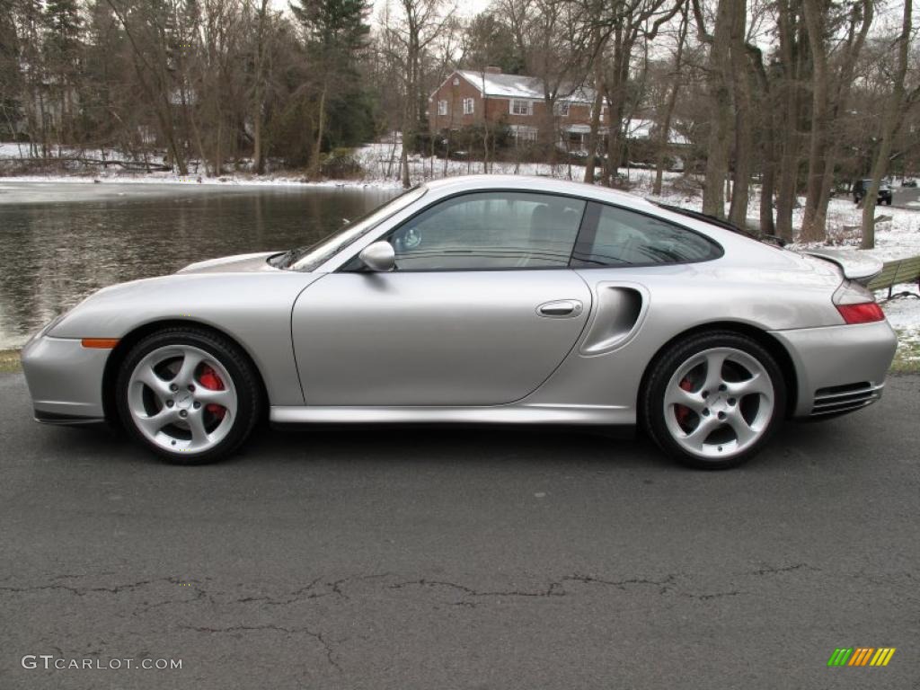 Arctic Silver Metallic 2002 Porsche 911 Turbo Coupe Exterior Photo #41598977