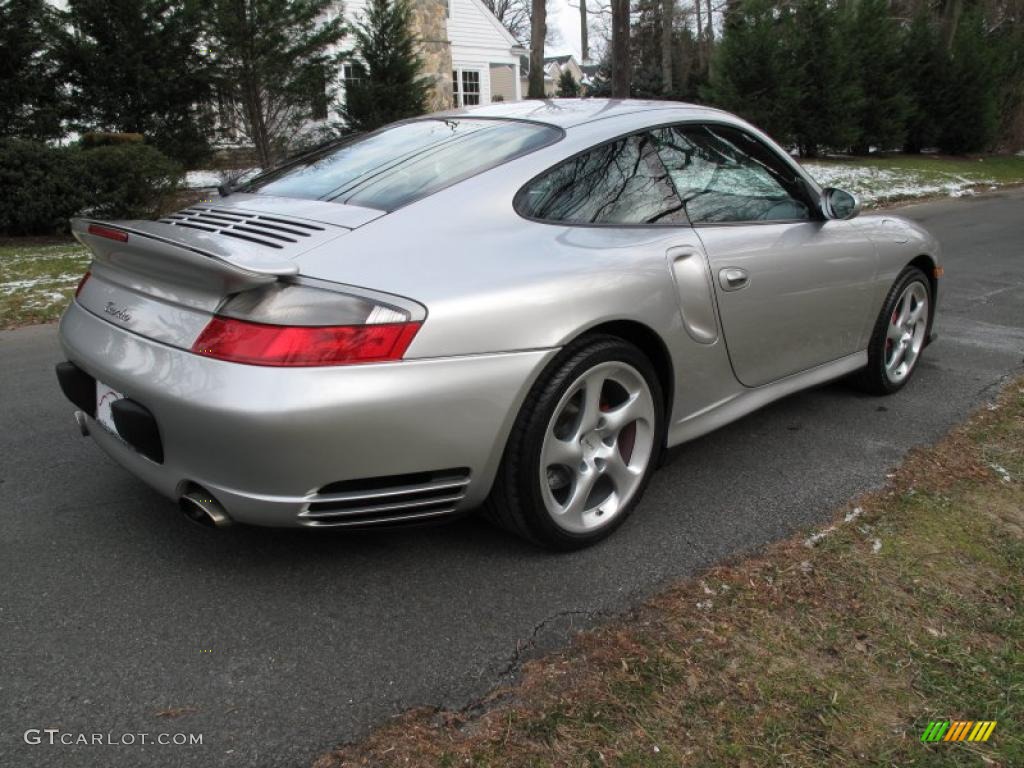Arctic Silver Metallic 2002 Porsche 911 Turbo Coupe Exterior Photo #41599029