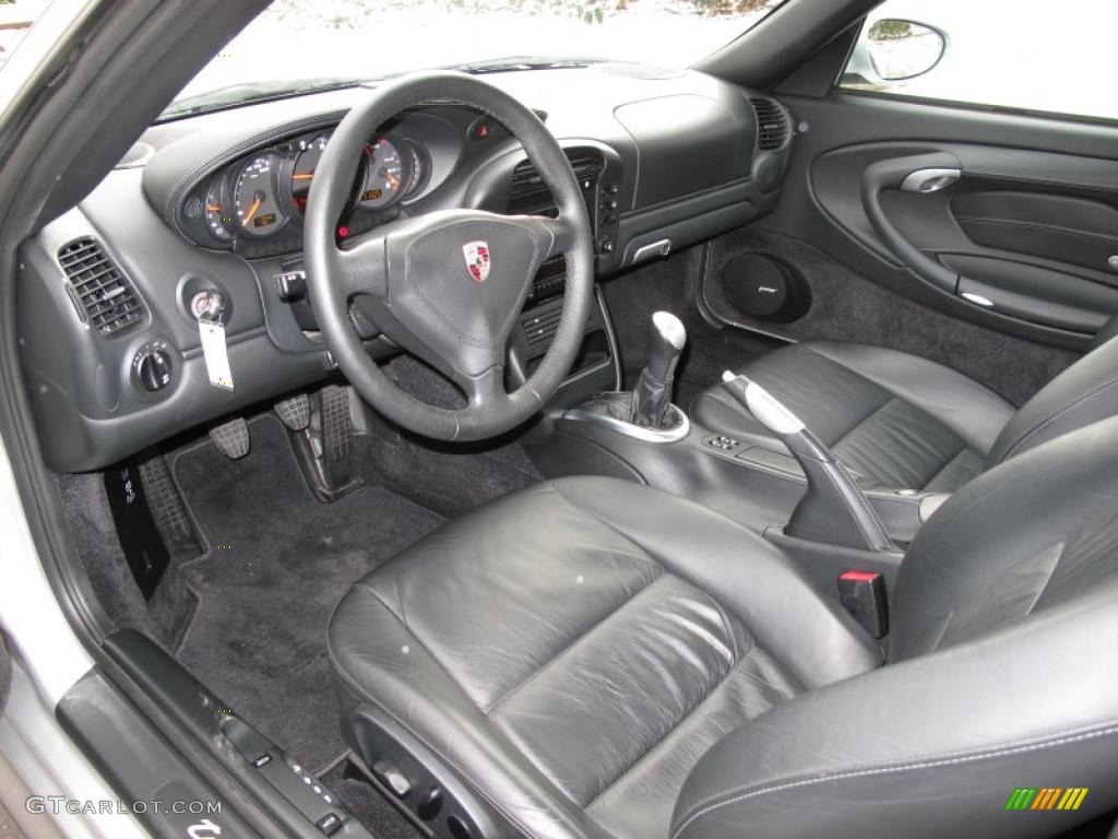 Black Interior 2002 Porsche 911 Turbo Coupe Photo #41599117