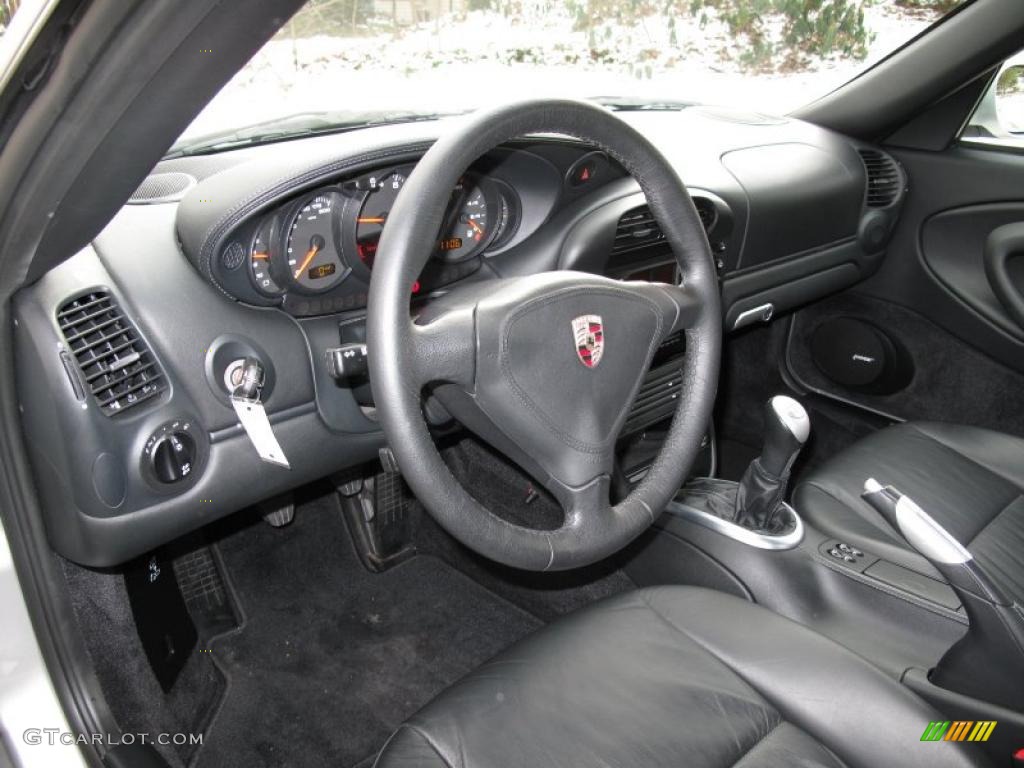 Black Interior 2002 Porsche 911 Turbo Coupe Photo #41599217