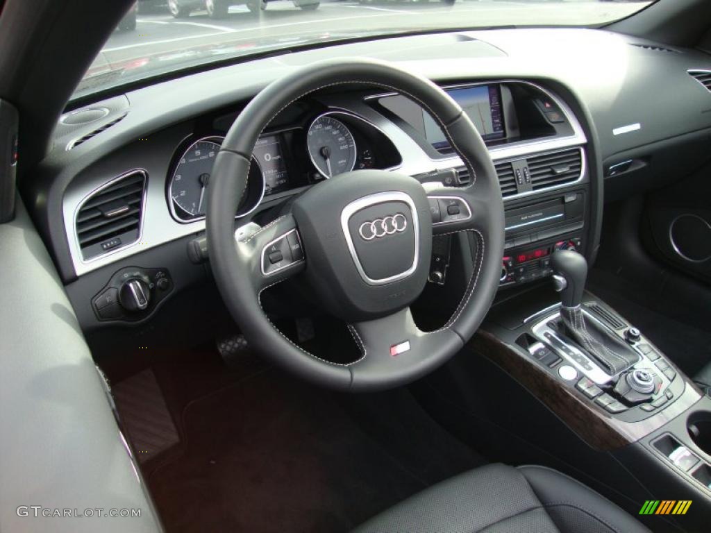 2010 Audi S5 3.0 TFSI quattro Cabriolet Black Silk Nappa Leather Dashboard Photo #41599829