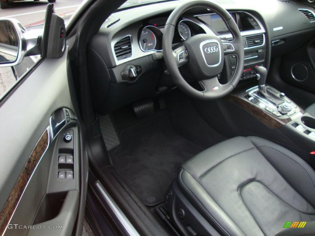 Black Silk Nappa Leather Interior 2010 Audi S5 3.0 TFSI quattro Cabriolet Photo #41599853