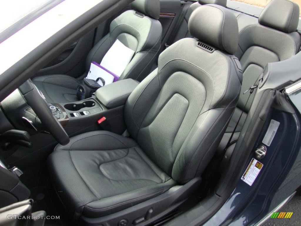 Black Silk Nappa Leather Interior 2010 Audi S5 3.0 TFSI quattro Cabriolet Photo #41599921