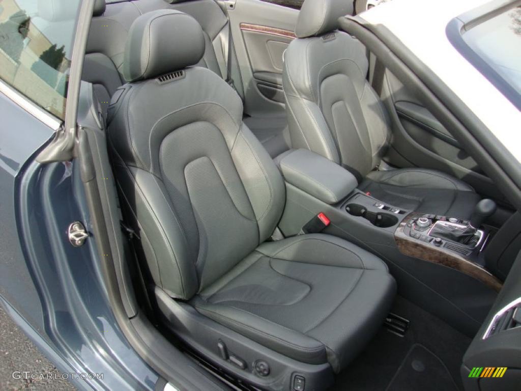 Black Silk Nappa Leather Interior 2010 Audi S5 3.0 TFSI quattro Cabriolet Photo #41599985