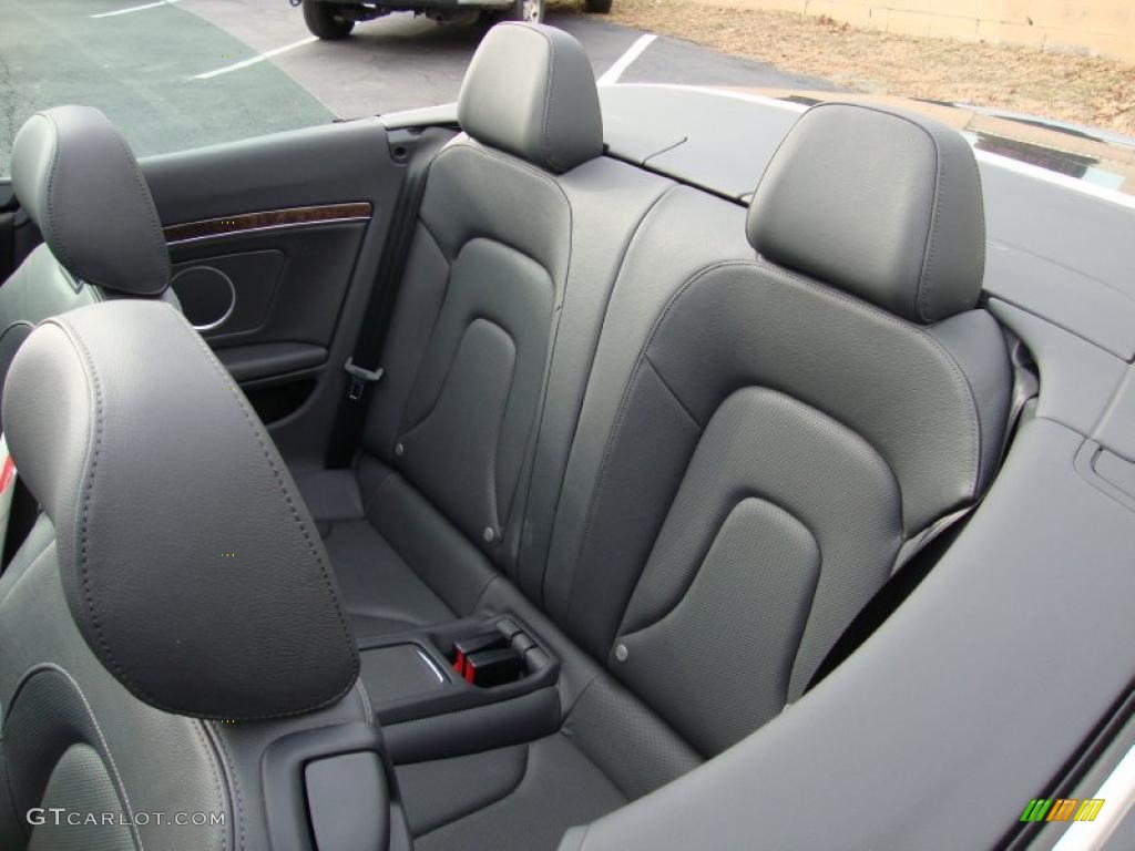 Black Silk Nappa Leather Interior 2010 Audi S5 3.0 TFSI quattro Cabriolet Photo #41600133