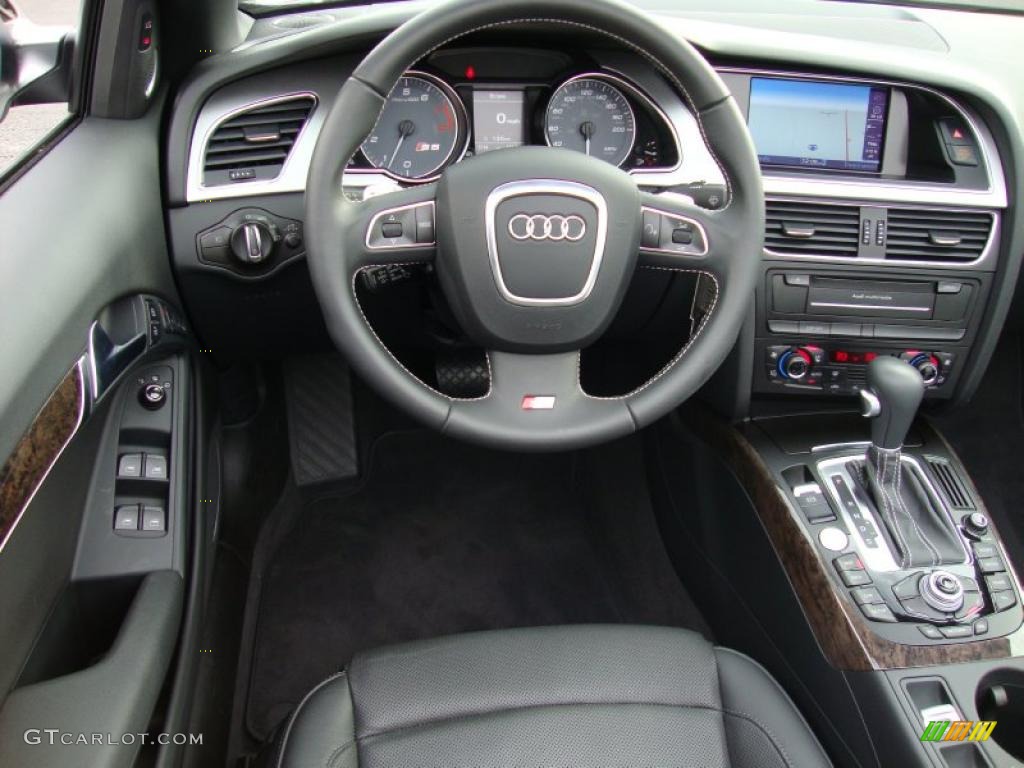 2010 Audi S5 3.0 TFSI quattro Cabriolet Black Silk Nappa Leather Dashboard Photo #41600181