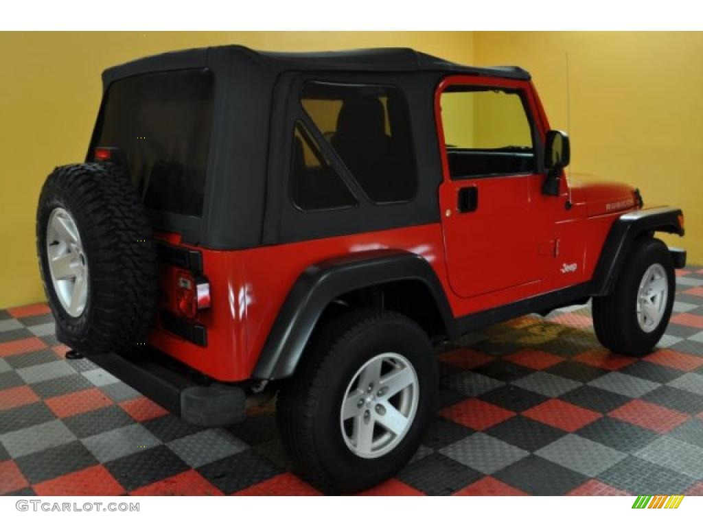 2006 Wrangler Rubicon 4x4 - Flame Red / Dark Slate Gray photo #4