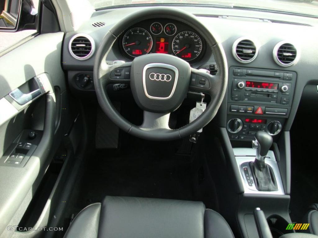 2006 Audi A3 3.2 S Line quattro Black Dashboard Photo #41600769