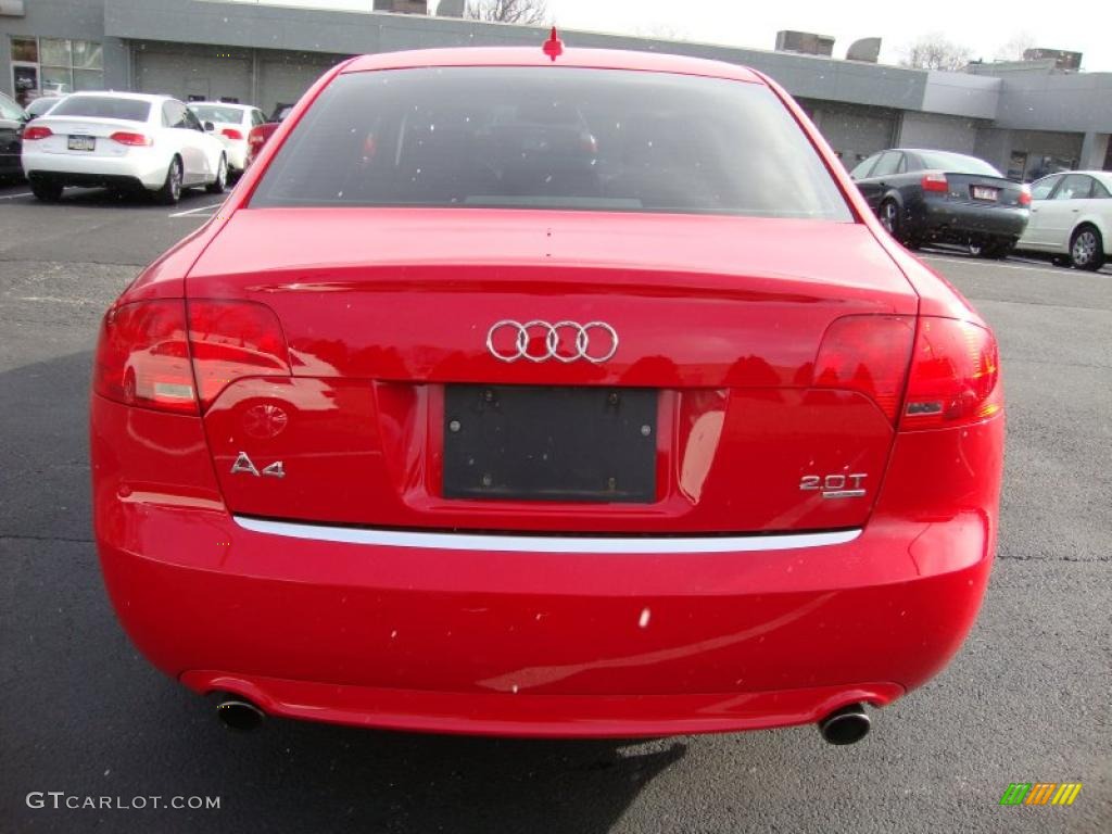 2008 A4 2.0T quattro S-Line Sedan - Brilliant Red / Black photo #9