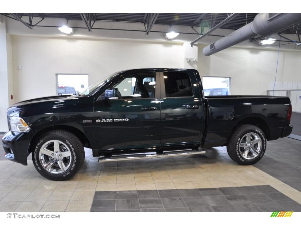 2011 Ram 1500 Sport Quad Cab - Hunter Green Pearl / Dark Slate Gray photo #1