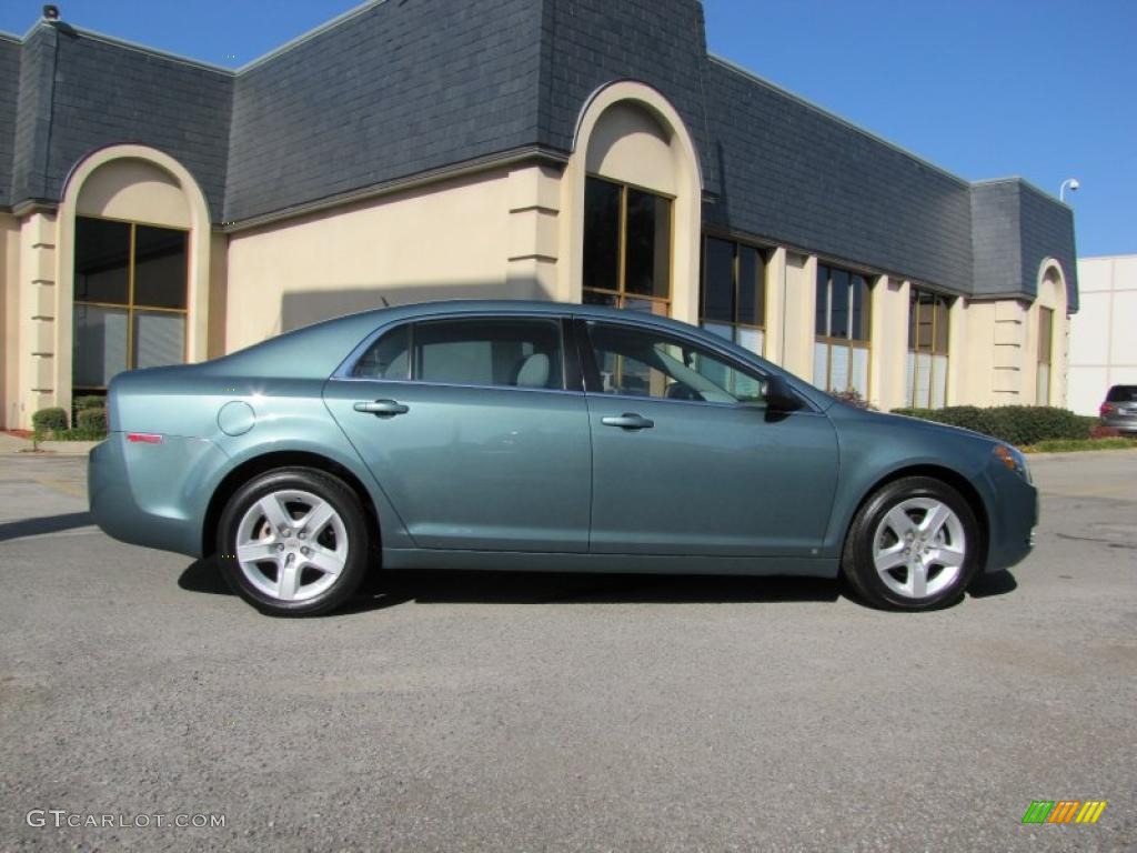 2009 Malibu LS Sedan - Silver Moss Metallic / Titanium photo #7