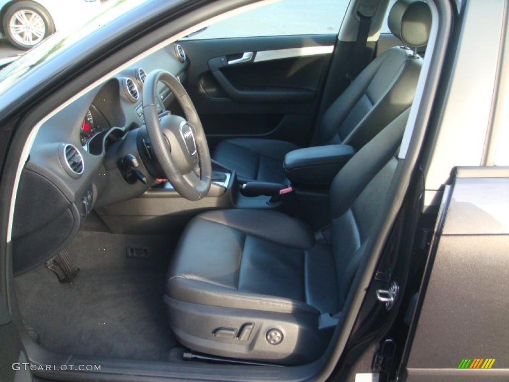 Black Interior 2007 Audi A3 2.0T Photo #41603713