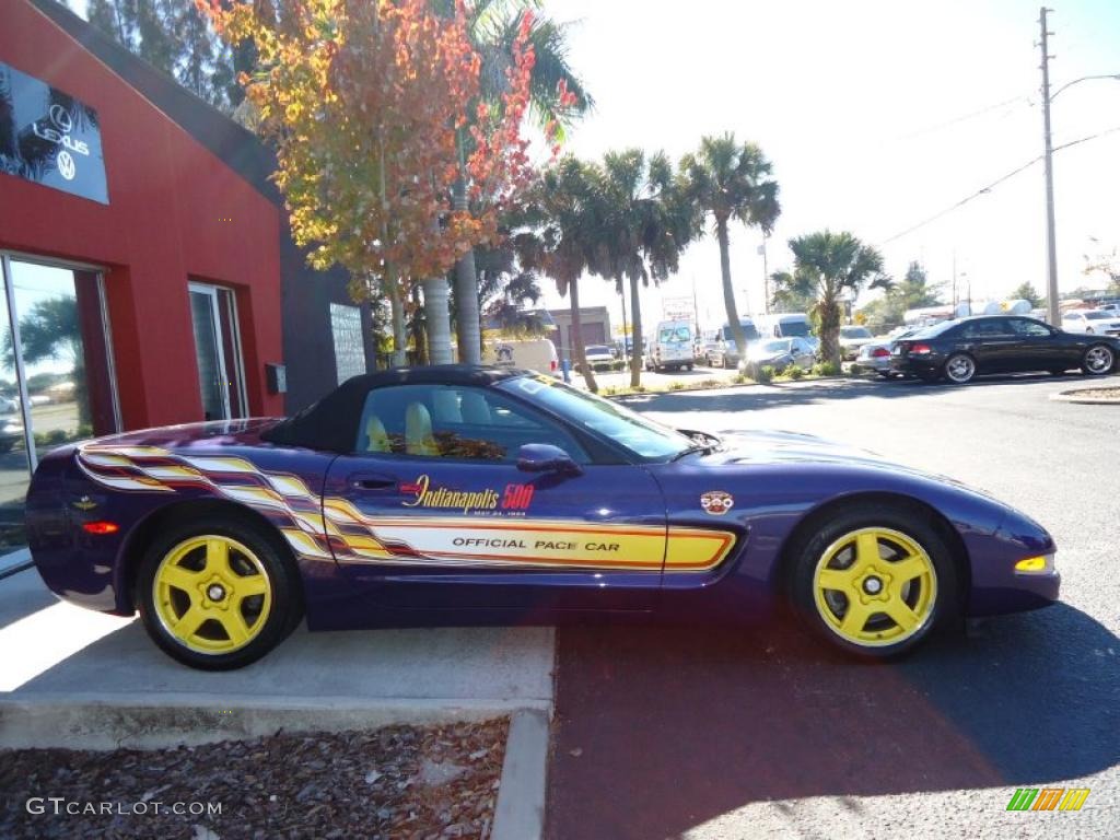 1998 Corvette Indianapolis 500 Pace Car Convertible - Radar Blue Metallic / Yellow/Black photo #49