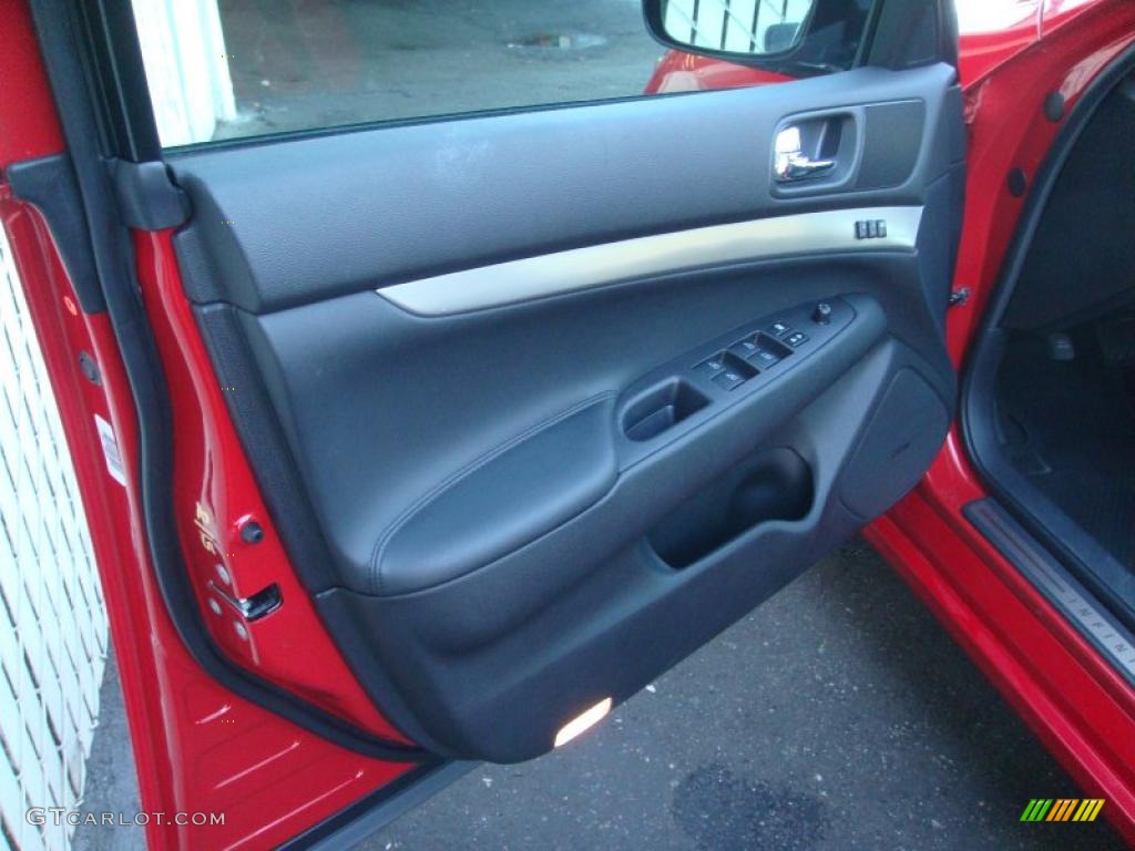 2010 Infiniti G 37 x AWD Sedan Graphite Door Panel Photo #41604119