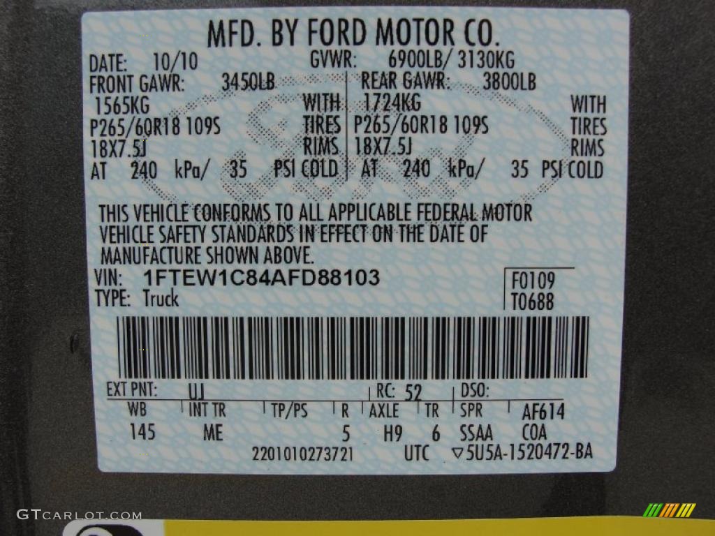 2010 F150 XLT SuperCrew - Sterling Grey Metallic / Medium Stone photo #33
